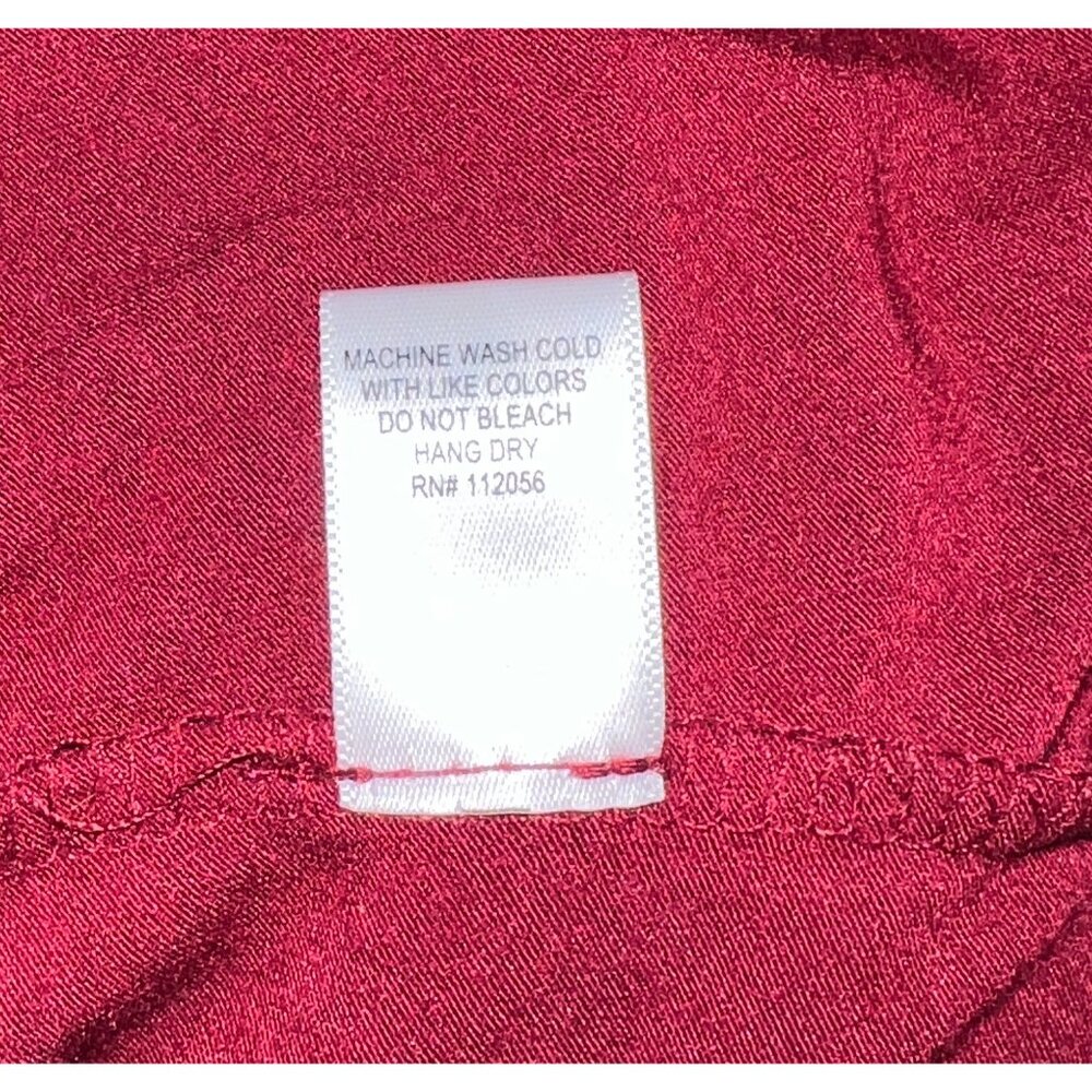 Burgundy Maxi Dress With V-Neckline Adjustable Straps Pockets Large - Picture 4 of 4